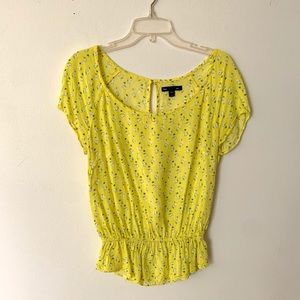 Gap yellow floral peplum dress top